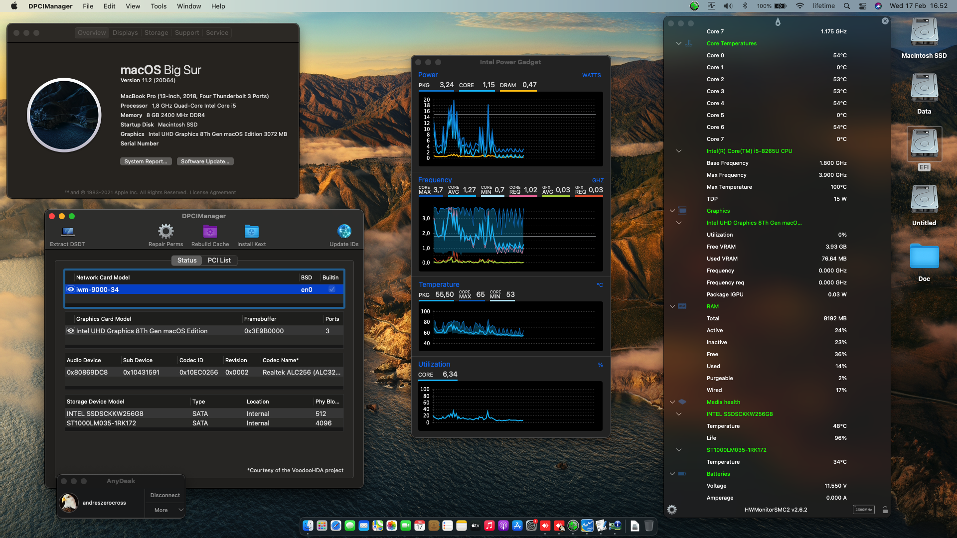 Success Hackintosh macOS Big Sur 11.2 Build 20D64 in Asus VivoBook S14-S430FN